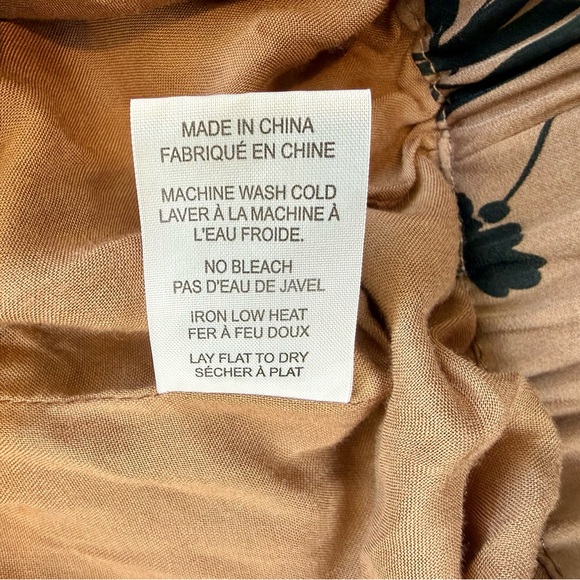 saltwater LUXE Floral Satin Zip Bomber Jacket Coat Tan Asherton Boho Festival M - Picture 16 of 16